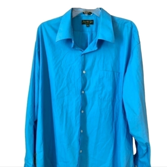 David Taylor collection blue 18-18 1/2  34/35 size XXL button down shirt - Picture 1 of 6